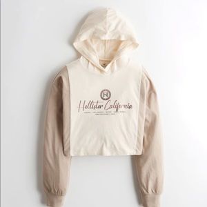 Hollister LOGO GRAPHIC HOODED T-SHIRT